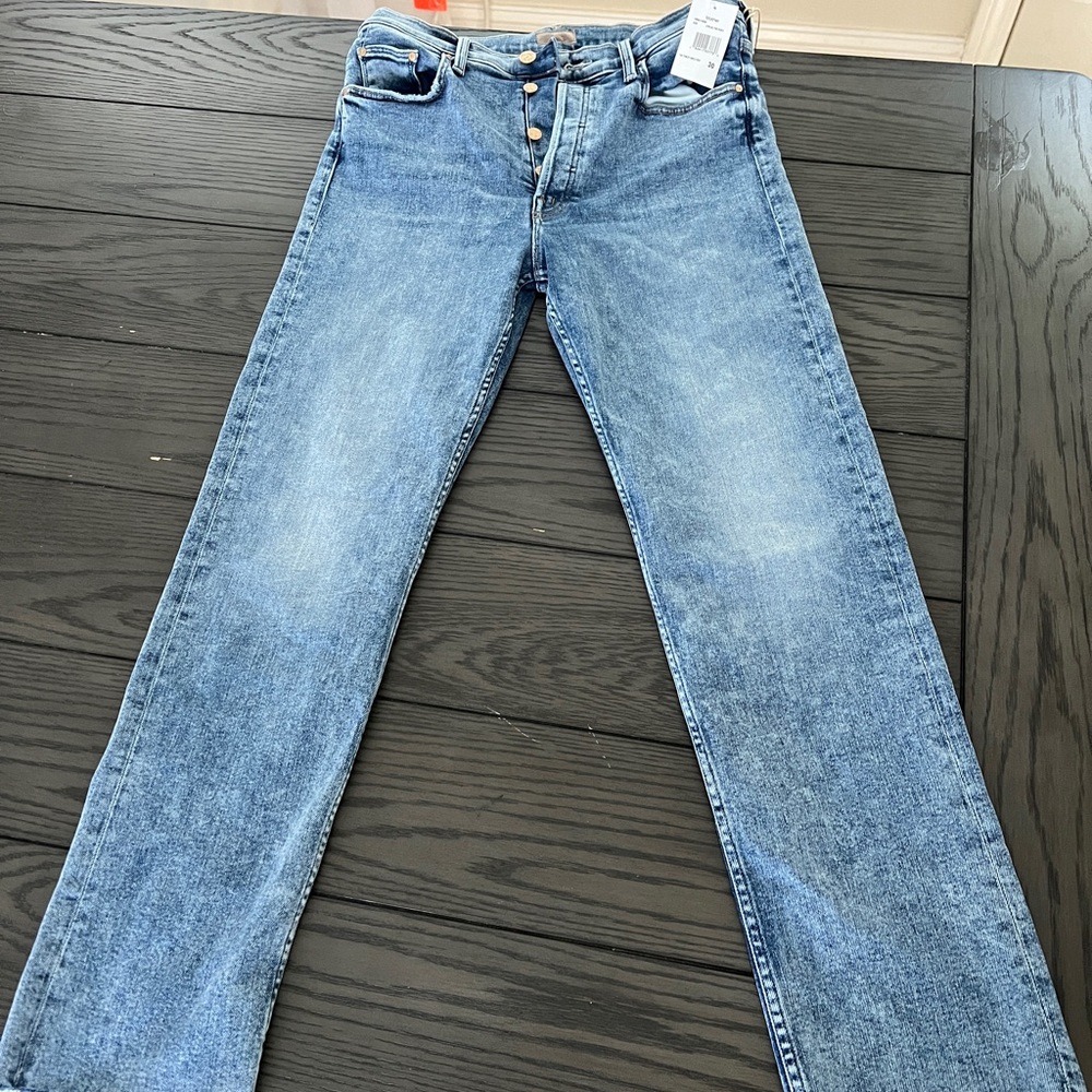 Mother Denim Tomcat ankle frayed. On the road.